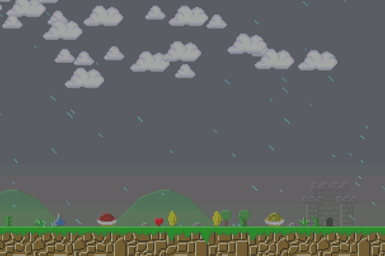 8 Bit Scrolling Wallpaper Example 1