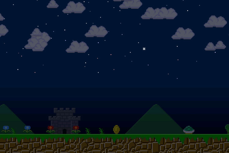 8 Bit Scrolling Wallpaper Example 3